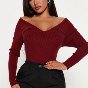 Burgundy sweater